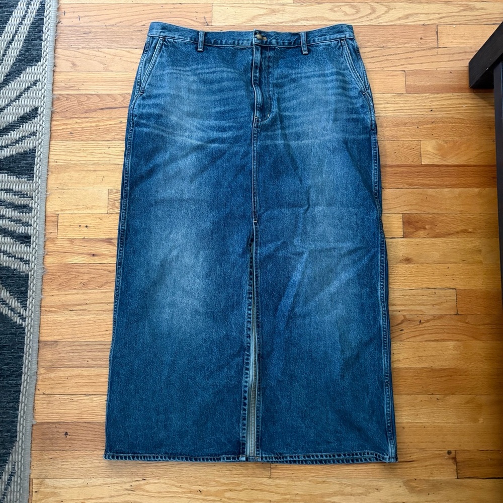 Madewell Blue Denim Maxi Skirt